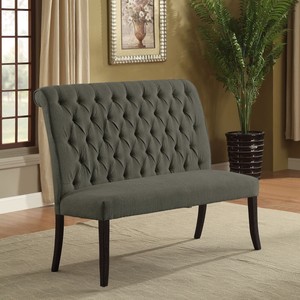 Tufted High Back 2 Seater Contemporary Dining Bench Furniture Of Image Is Loading Tufted High Back 2 Seater Contemporary Dining Bench