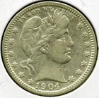 1904 Barber Silver Quarter - Philadelphia Mint - L807