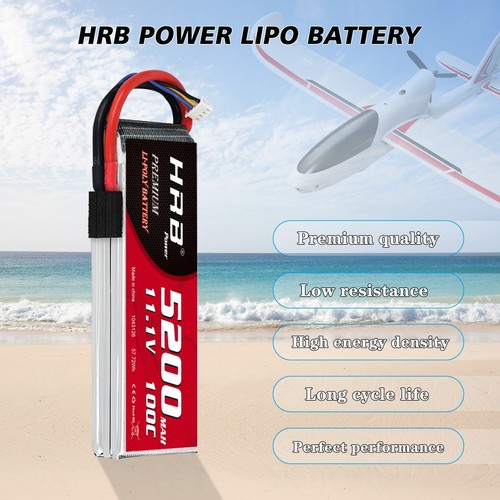 2Stück HRB 11,1V 3S 5200mAh TRX 100C Lipo Akku für RC Hubschrauber Boot Drohone - Bild 5 von 5