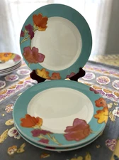 Lenox Dinnerware FLORAL FUSHION Stefanie Ryan Set of 4 DINNER PLATES 11 3/4"