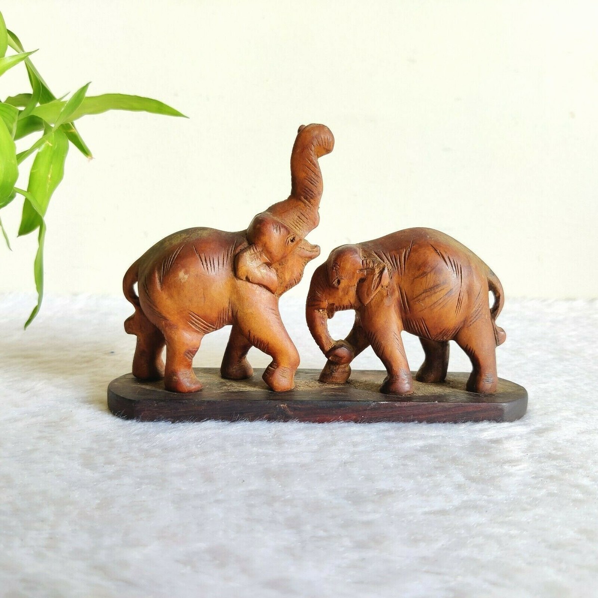 Elephant Pair Wooden Animal Elephant Pair Wooden Animal
