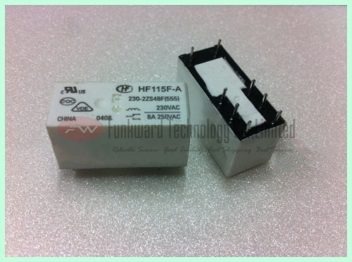 HF115F-A/230-2ZS4BF(555) HF115F-A-230-2ZS4 Power Relay 230VAC 8A 8 Pins x 10PCS - Picture 1 of 3