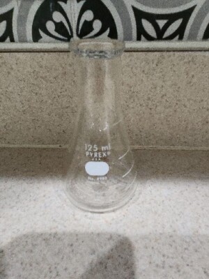 125mL Corning Pyrex  Erlenmeyer Flask, Beaker No. 5100 USA 