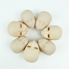 7pcs Soft Plastic Practice Makeup DIY Doll Head For 11.5" Doll Heads Accessories