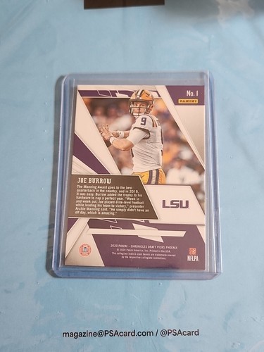 2020 Panini Chronicles Phoenix Draft Picks #1 Joe Burrow - LSU National Champion - Picture 2 of 2