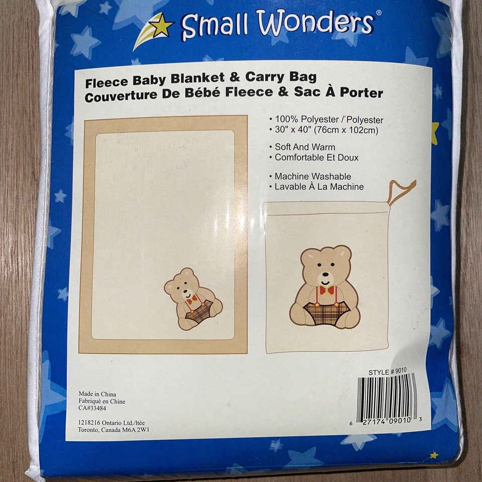 Cobertor e bolsa de transporte de lã para bebê Small Wonders 30”x40” - Imagem 3 de 3