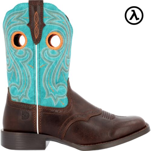 DURANGO® WESTWARD™ WOMEN'S HICKORY TURQUOISE WESTERN BOOTS DRD0446 - SALE