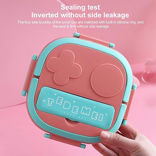 Brotdose Kinder mit Fächern Bento Box Mädchen Jungen Auslaufsicher Lunchbox NEU - Bild 6 von 15