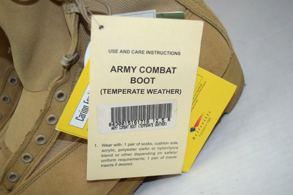 Botas de Combate Belleville 00s Bronceadas Desierto Combate Talla 12.5 c.2003 Hechas en EE. UU. Foto 2 de 4