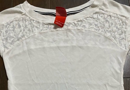 Nike Swoosh Graphic Tank Top Girls S 6 7 White Teal Blue Athletic Tee Shirt - Picture 6 of 7