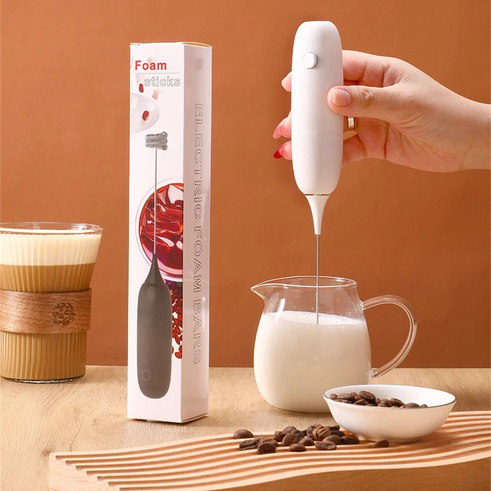 Milk Frother Electric Handheld Foam Maker Whisk Drink Mixer for Lattes Matcha