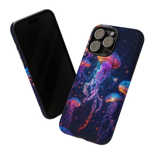 Luminescent Neon Jellyfish Glow Phone Case for iPhone, Samsung Galaxy, Pixel - 第 3/173 張圖片