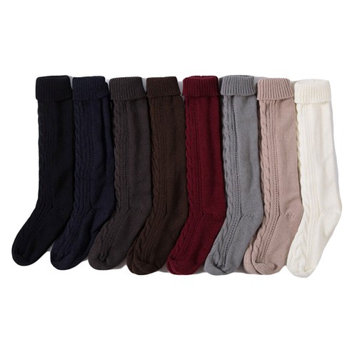 Women Solid Knitted Twist Winter Leg Socks Winter Leg Warmer Boot Cuffs Socks - Picture 2 of 19