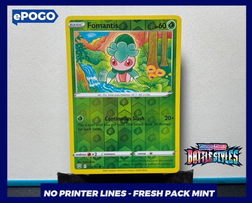 Fomantis 014/163 Holograma Inverso Tarjeta Pokémon Estilos de Batalla Pokémon Juego de Cartas Coleccionables Como Nuevo ✅ - Imagen 1 de 2