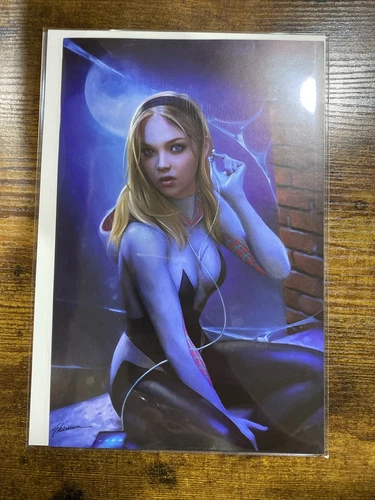 SPIDER GWEN ANNUAL #1 * NM+ SHANNON MAER VIRGIN VARIANT GHOST SPIDER GWEN STACY