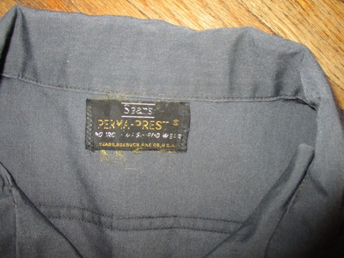 vintage OLYMPIA BEER WORK SHIRT Delivery Guy Patch Uniform Sears Perma-Press LG - Picture 6 of 6