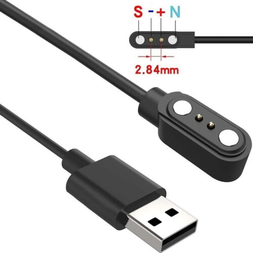 2-Pin Universal USB Data Charging Cable Magnetic Charger For Smart Watch 2.84mm - Zdjęcie 3 z 12