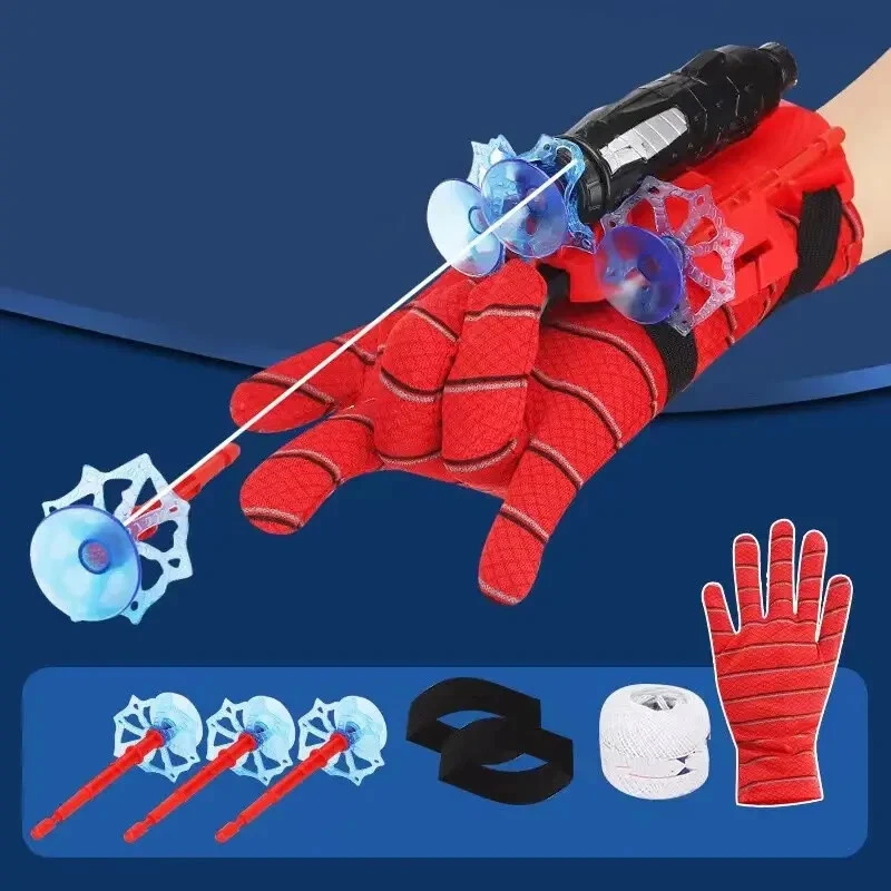 GUANTO SPIDERMAN LAUNCHER GLOVE SPARA RAGNATELE GIOCHI PER BAMBINI IDEA REGALO - Immagine 3 di 4