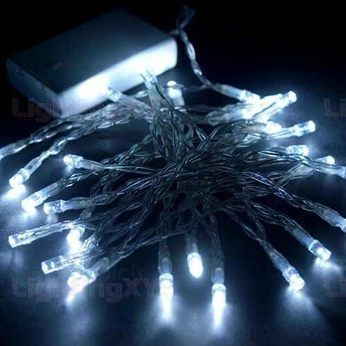 Funciona con Pilas LED Navidad Fiesta Boda Fairy Luces 2M 20LED Blanco Frío - Photo 1/10