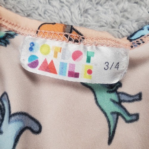 Dot Dot Smile Size 3/4 Girls Cute Dinosaur print Trex Triceratops stegosaurus - Picture 5 of 6