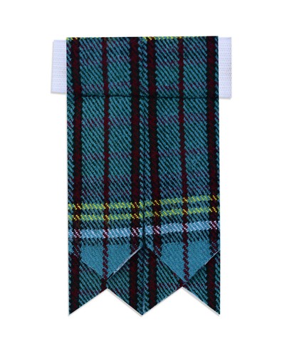 Men's Scottish Kilt Sock Flashes made of Acrylic Wool Anderson Tartan by Unique - Picture 2 of 2
