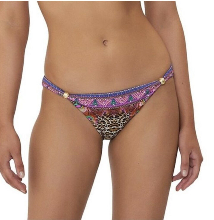 Bola de Bikini Camilla Parte Inferior Xanadú Negro Floral Animal S NUEVO SIN ETIQUETAS $329 *LEER