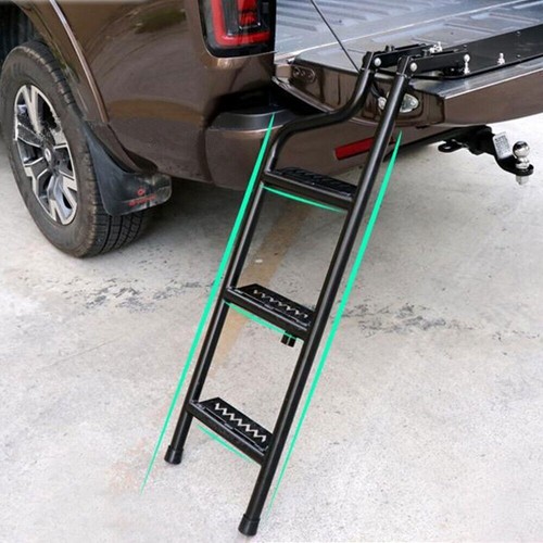 Pickup Foldable Rear Tailgate Foot Step Ladder Fit for SsangYong Musso 2019-2025 - Picture 4 of 5