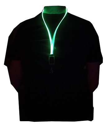LED Lanyards - Fiber Optic Technology - 3 Light Modes - Blinking Light Up Neon