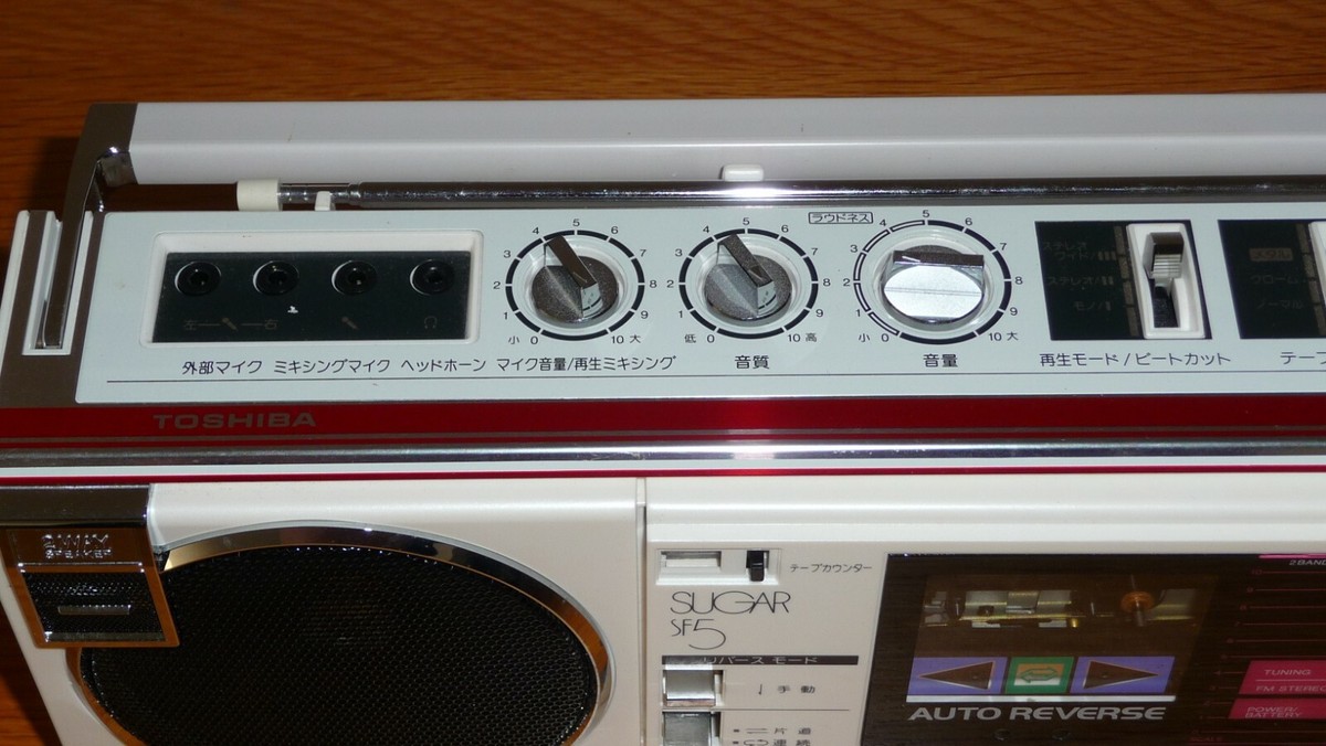 TOSHIBA SUGAR SF5 カセットプレーヤー レッド 東芝 SUGAR SF5（ラジカセ） : フラットバーロードで行こう！