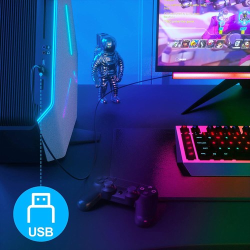 Smart Under Monitor LED Light Bar Lamp Bar Gaming Ambient Lights With Music Sync - Picture 9 of 12