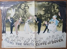 Hirschfield's artwork, THE WHITE CLIFFS OF DOVER, Ad from Campaign Book, 1944