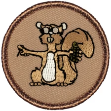Exploding Squirrel Patrol Patch - 2" Round Embroidered Patch