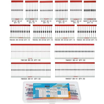 Diodes Sortiment Kit 14 Werte Gleichrichter Schottky Schalt Dioden high speed