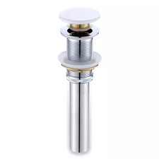 1-5/8 In. Brass Bathroom and Vessel Sink Push Pop-Up Drain Stopper with No Overf