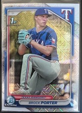 2024 Bowman Chrome Mega Box Brock Porter 1st Mojo Refractor RC #BCP-36 Rangers