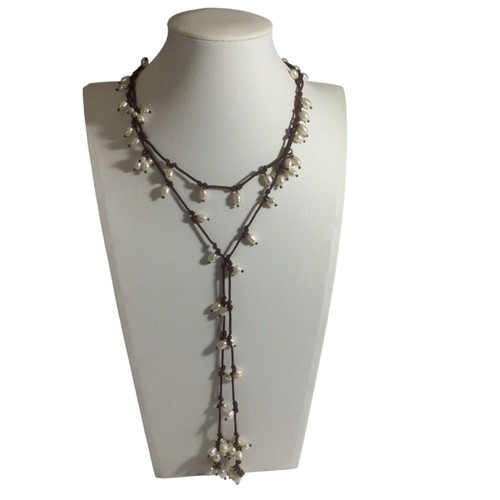 Silpada Rebel Pearl Rope Lariat-Style  Necklace Sterling - Picture 3 of 10