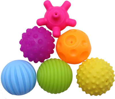 6 Pack Sensory Balls for Kids, Soft & Textured Massage Balls Set Develops Kid'S 