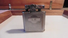 Vtg Ronson Whirlwind Refillable Chromium Petrol Lighter LB Etch Made in England
