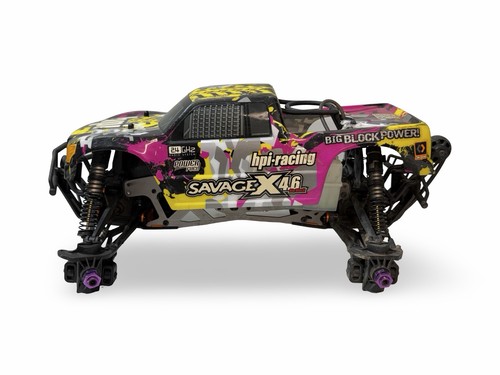 Hpi Savage X Roller Slider Chassis Nitro Rc Truck (Needs Work) - Picture 2 of 14