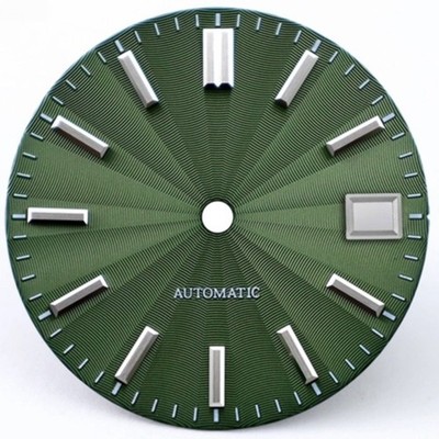 Olive Green  28.5mm Microgroove Modified Watch Dial for NH35 NH36 NH38 Movement