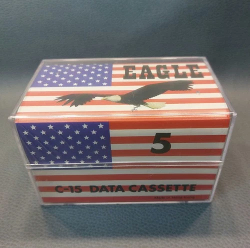 EAGLE C-15 Data Cassette 5-Pack - Vintage Retro Computer Tapes Made In Hong Kong