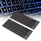 Russian Keyboard Stickers 2 Pack Waterproof & Dustproof Coating for PC & Laptop