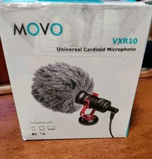 Movo VXR10 Universal Video Microphone with Shock Mount, Deadcat Windscreen, Case