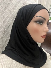 Alali Al Ali 2 Pieces Scarf Black Amira Hijab Cotton New Great Quality