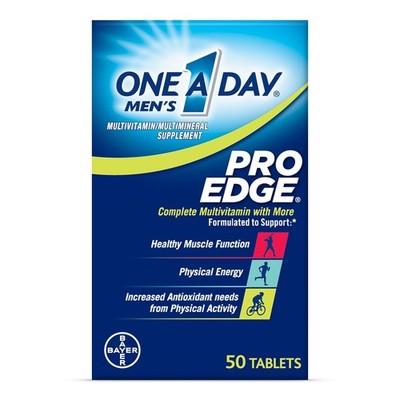 One A Day Men s Pro Edge Multivitamin, Supplement with 50 Count (Pack of 1) 
