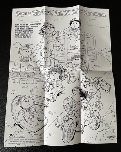 Etiqueta de muñeca y certificado de nacimiento Cabbage Patch Kids 1987 papeles de adopción niños - Imagen 9 de 9
