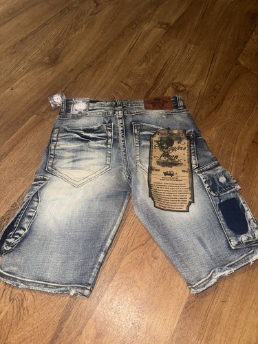 Smuggler's Moon ( New With Tags ) Denim Shorts Size 30 Distressed Y2K - Picture 4 of 6