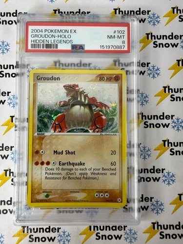 Groudon Holo #102 EX Hidden Legends 2004 Pokemon PSA 8 151970887