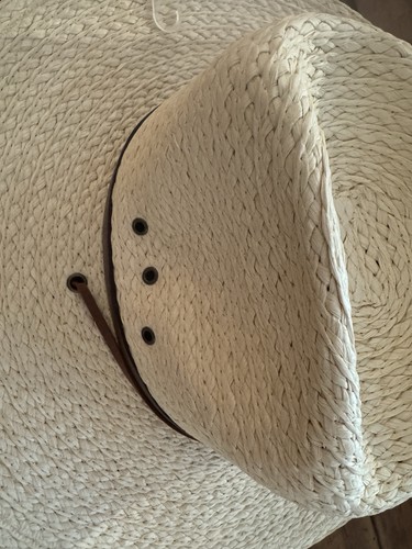 NWT Kanu sport Vented Straw Hat With Tie - Picture 5 of 11