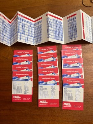 Vintage Metra Chicago to Joliet Timetables Oct 1, 1990